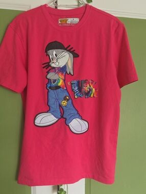 Warner Bros. Hot Pink Bugs Bunny Tie-Dye Graphic Tee